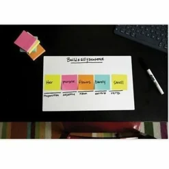 Post-it® Dry Erase Sheets, 7 in x 11.3 in, 1 Pack, 3 Sheets/Pack, White, DEFSHEETS-3PK