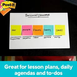 Post-it® Dry Erase Sheets, 7 in x 11.3 in, 1 Pack, 3 Sheets/Pack, White, DEFSHEETS-3PK