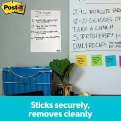 Post-it® Dry Erase Sheets, 7 in x 11.3 in, 1 Pack, 3 Sheets/Pack, White, DEFSHEETS-3PK