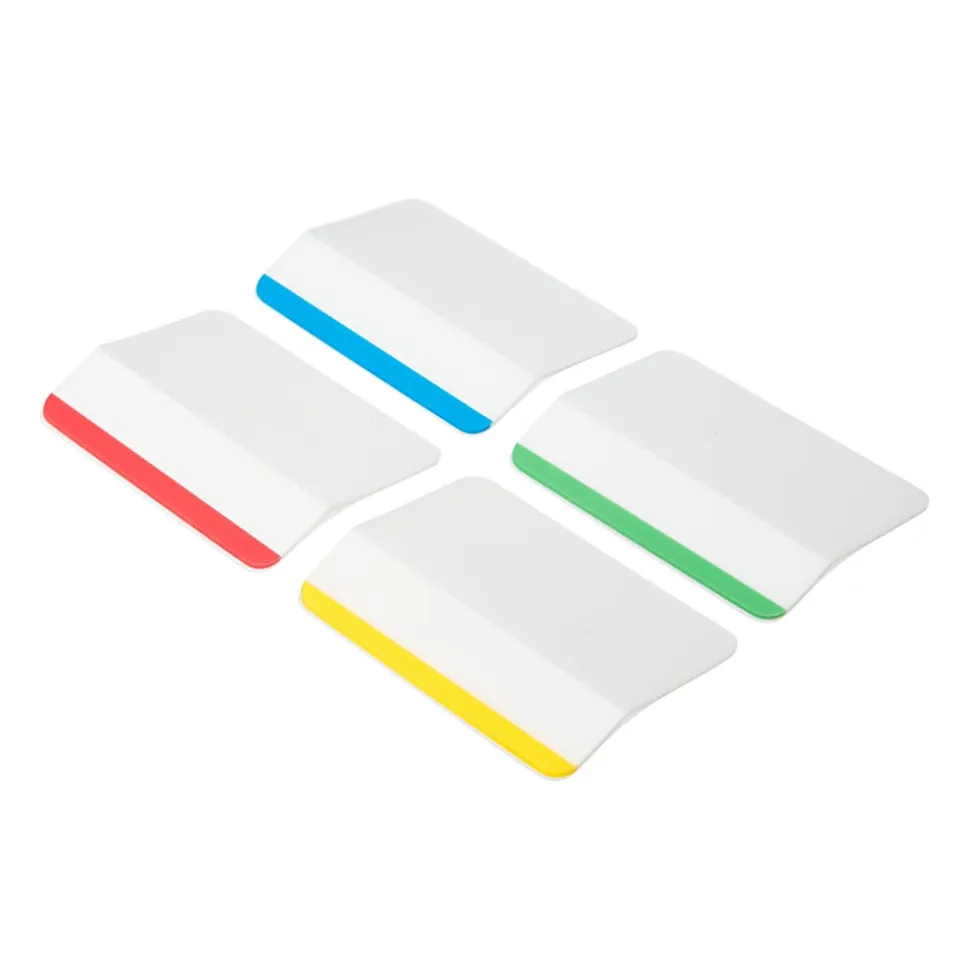 Post-it® Durable Tabs, 2 in. x 1.5 in. Pack of 24 Tabs, Beige, Green, Red, Canary Yellow