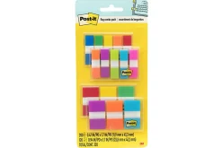 Post-it® Flag Multipack, 1/2" And 1", Assorted Colors, Pack Of 320