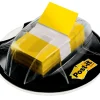 Post-it® Flags in Desk Grip Dispenser, 1" x 1 -11/16", Yellow, 200 Flags