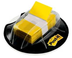 Post-it® Flags in Desk Grip Dispenser, 1" x 1 -11/16", Yellow, 200 Flags