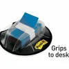 Post it® Flags in Desk Grip Dispenser, 1" x 1 7/10", Blue, 200 Flags