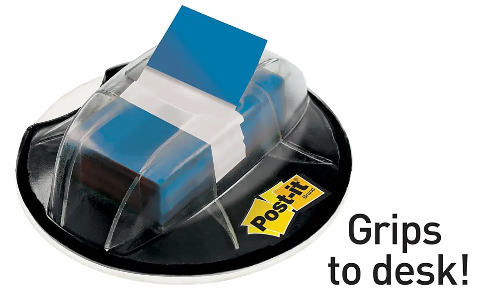 Post it® Flags in Desk Grip Dispenser, 1" x 1 7/10", Blue, 200 Flags