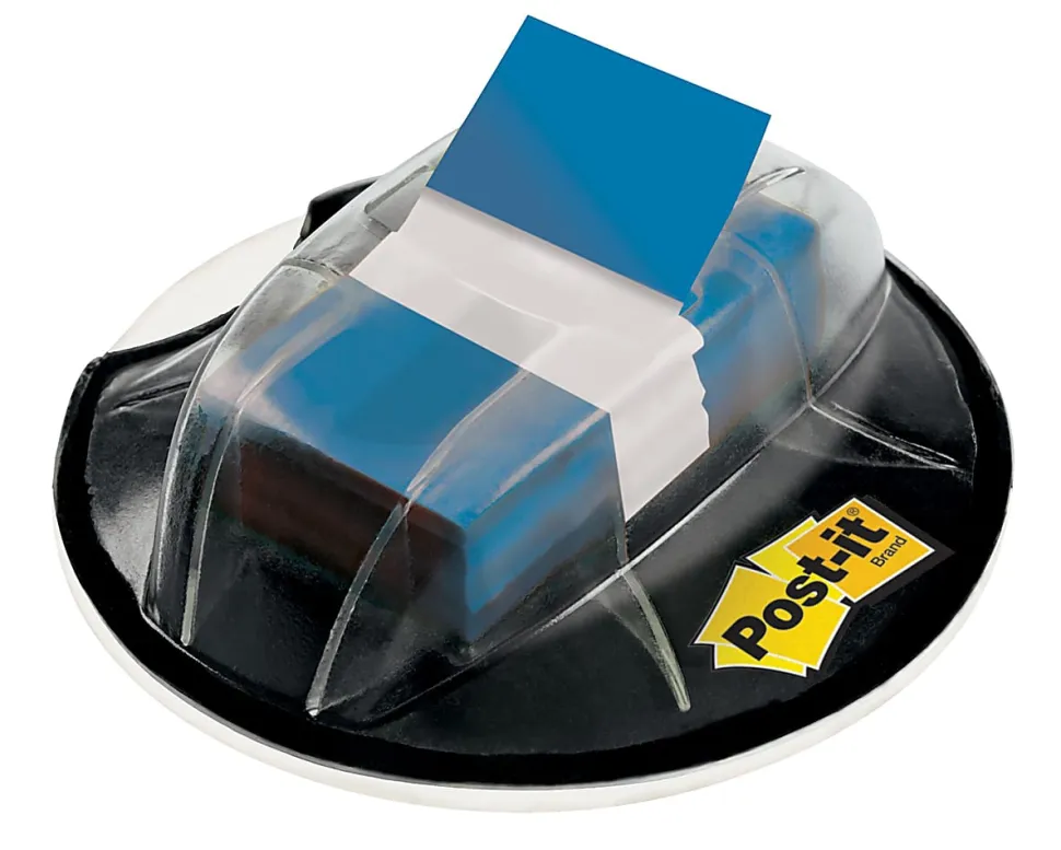 Post it® Flags in Desk Grip Dispenser, 1" x 1 7/10", Blue, 200 Flags