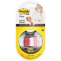 Post-it® Flags in Desk Grip Dispenser, 1