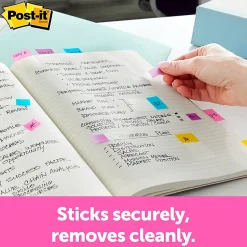 Post-it® Flags, .47 in. x 1.7 in., 4 Dispensers, 30 Flags/Dispenser, Assorted Colors, Printed 