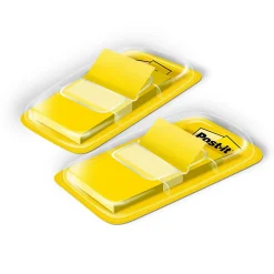 Post-it® Flags, 1 in. x 1.7 in., 2 Dispensers, 50 Flags/Dispenser, Yellow, School Supplies for Students, Tabs for Textbooks and Notebooks
