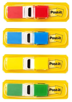 Post-it® Flags .47 in. x 1.7 in., 4 Dispensers, 35 Flags/Dispenser, Assorted Colors, School Supplies for Students, Flags for Textbooks and Notebooks