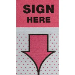 Post-it® Flags, 1 in. x 1.7 in., 1 Dispenser, 200 Flags/Dispenser, Red, Printed "Sign Here", School Supplies for Students, Flags for Textbooks