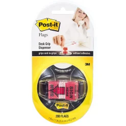 Post-it® Flags, 1 in. x 1.7 in., 1 Dispenser, 200 Flags/Dispenser, Red, Printed 