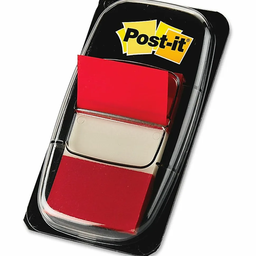 Post-it® Flags, 1 in. x 1.7 in., 12 Dispensers, 50 Flags/Dispenser, Red, School Supplies for Students, Flags for Textbooks and Notebooks