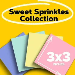 Post-it® Greener 100% Recycled Paper Notes, 3 x 3 in, 24 Bulk Sticky Note Pads, 75 Sheets/Pad, School Supplies and Office Products, Sweet Sprinkles