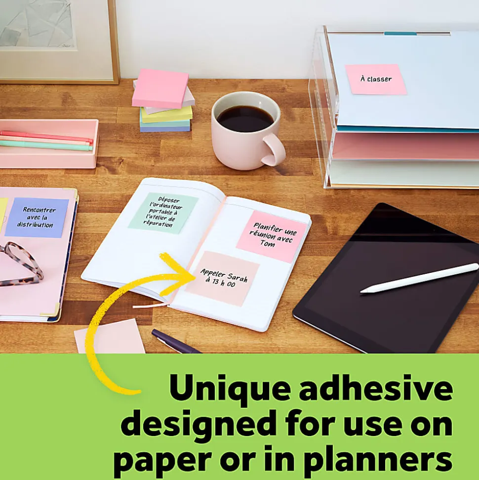 Post-it® Greener 100% Recycled Paper Notes, 1.38 x 1.88 in, 12 Mini Sticky Note Pads, School Supplies and Office Products, Sweet Sprinkles