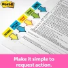 Post-it® Message Flags in Desk Grip Dispenser, 1" x 1 -11/16", 1 Pack, 200 Flags/Pack, "Sign & Date", Bright Green