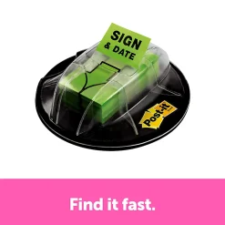 Post-it® Message Flags in Desk Grip Dispenser, 1