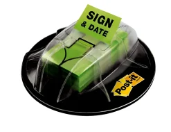 Post-it® Message Flags in Desk Grip Dispenser, 1