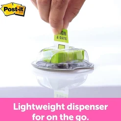 Post-it® Message Flags in Desk Grip Dispenser, 1