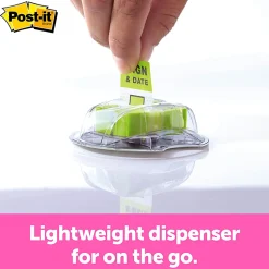Post-it® Message Flags in Desk Grip Dispenser, 1