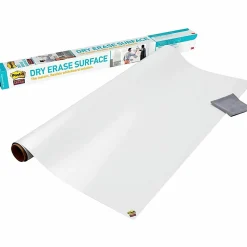 Post it® Non-Magnetic Dry-Erase Whiteboard Surface, 48" x 72", White