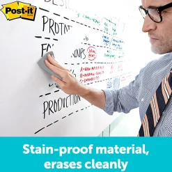 Post it® Non-Magnetic Dry-Erase Whiteboard Surface, 48