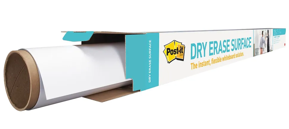 Post it® Non-Magnetic Dry-Erase Whiteboard Surface, 48" x 72", White