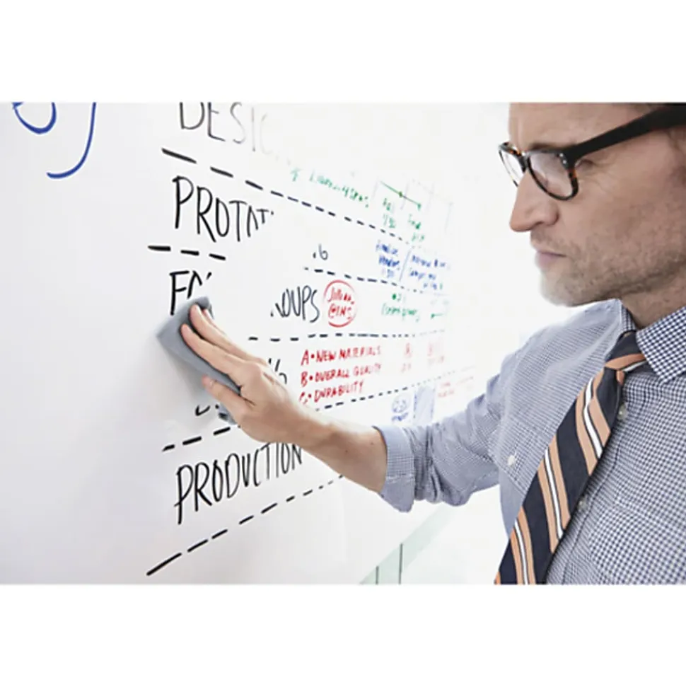 Post it® Non-Magnetic Dry-Erase Whiteboard Surface, 48" x 72", White