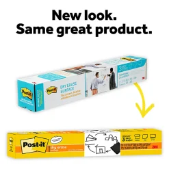 Post it® Non-Magnetic Dry-Erase Whiteboard Surface, 48