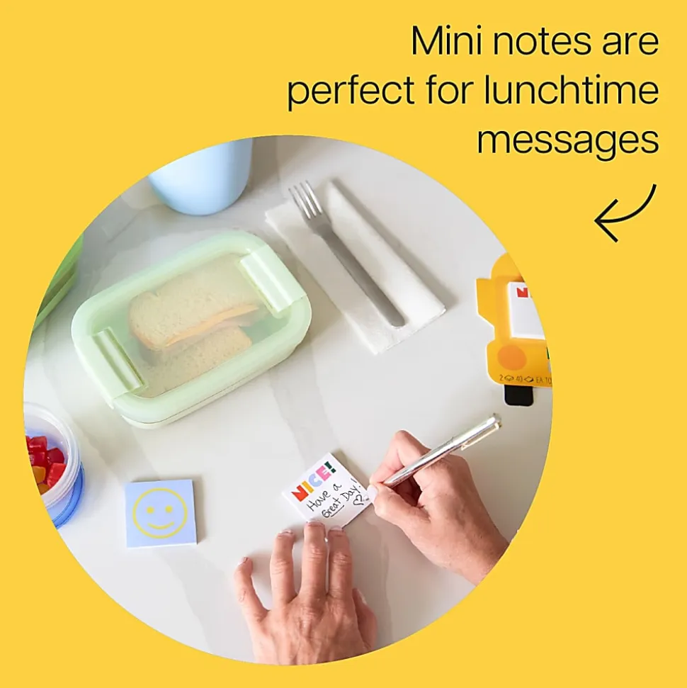 Post-it® Noted Happy Notes BTS25-HN-1, 1.9x1.9in (48x48mm), 40 sheets/pad
