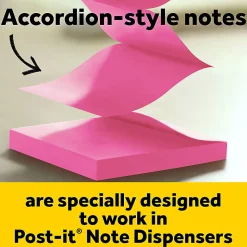 Post-it® Note Dispenser, 3 in x 3 in, 1 Dispenser, 1 Pad, 45 Sheets/Pad, White Cat Design, Sticky Notes Holder for Desk, Classroom or Office Supplies