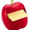 Post-it® Note Dispenser, 3 x 3 in, 1 Dispenser, 1 Pad, 45 Sheets/Pad, Red Apple Dispenser, Sticky Notes Holder for Desk, Classroom or Office Supplies