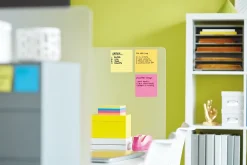 Post-it® Note Dispenser, 4 x 4 in, 1 Dispenser, 3 Pads, 90 Sheets/Pad, Black Base Clear Top, Sticky Notes Holder for Desk or Classroom