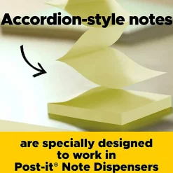 Post-it® Note Dispenser, 3 x 3 in, 1 Dispenser, 1 Pad, 45 Sheets/Pad, Black Base Clear Top, Sticky Notes Holder for Desk, Classroom or Office Supplies