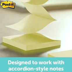 Post-it® Note Dispenser, 3 x 3 in, 1 Dispenser, 1 Pad, 45 Sheets/Pad, Black Base Clear Top, Sticky Notes Holder for Desk, Classroom or Office Supplies