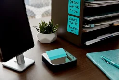 Post-it® Note Dispenser, 3 x 3 in, 1 Dispenser, 1 Pad, 45 Sheets/Pad, Black Base Steel Top, Sticky Notes Holder for Desk, Classroom or Office Supplies