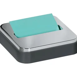 Post-it® Note Dispenser, 3 x 3 in, 1 Dispenser, 1 Pad, 45 Sheets/Pad, Black Base Steel Top, Sticky Notes Holder for Desk, Classroom or Office Supplies