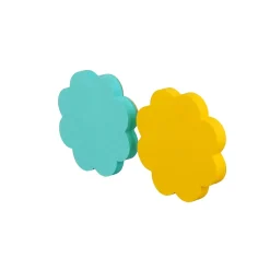 Post-it® Notes, Designer Memo Cube, 3" x 3", Yellow/Blue, 75 Sheets Per Pad, Pack of 2 Pads