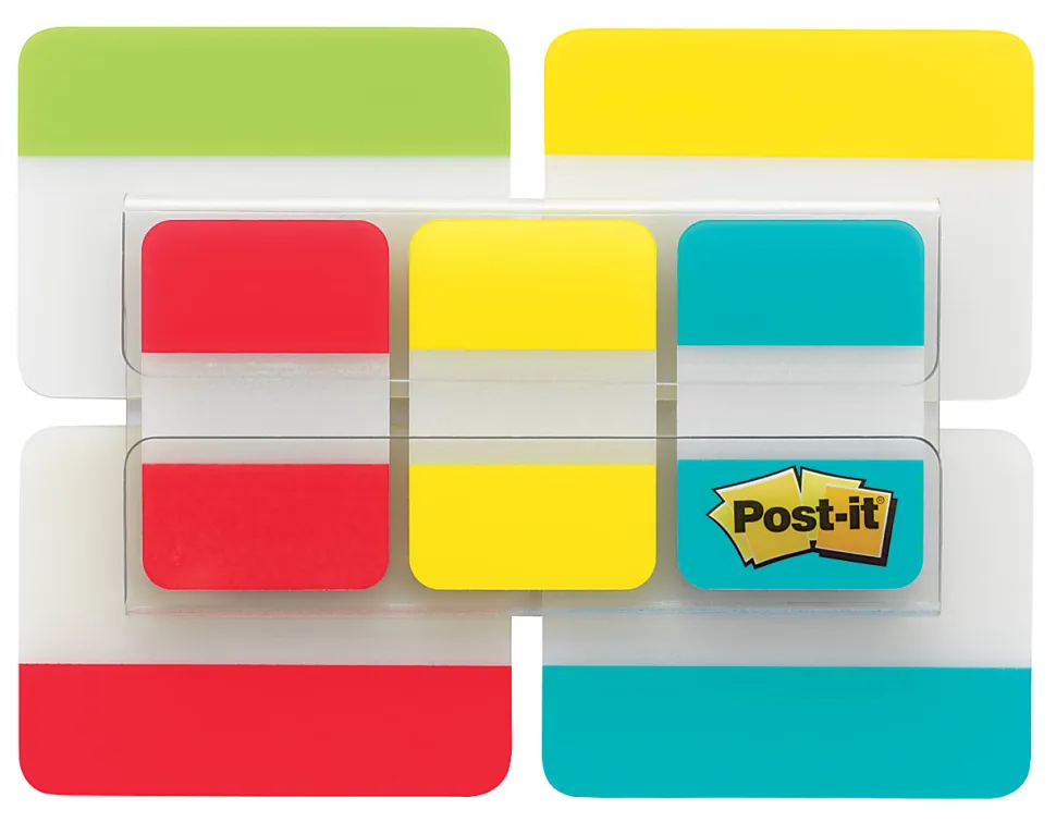 Post-it® Notes Durable Filing Tabs, 1" And 2" Tabs, Pack Of 7 Pads