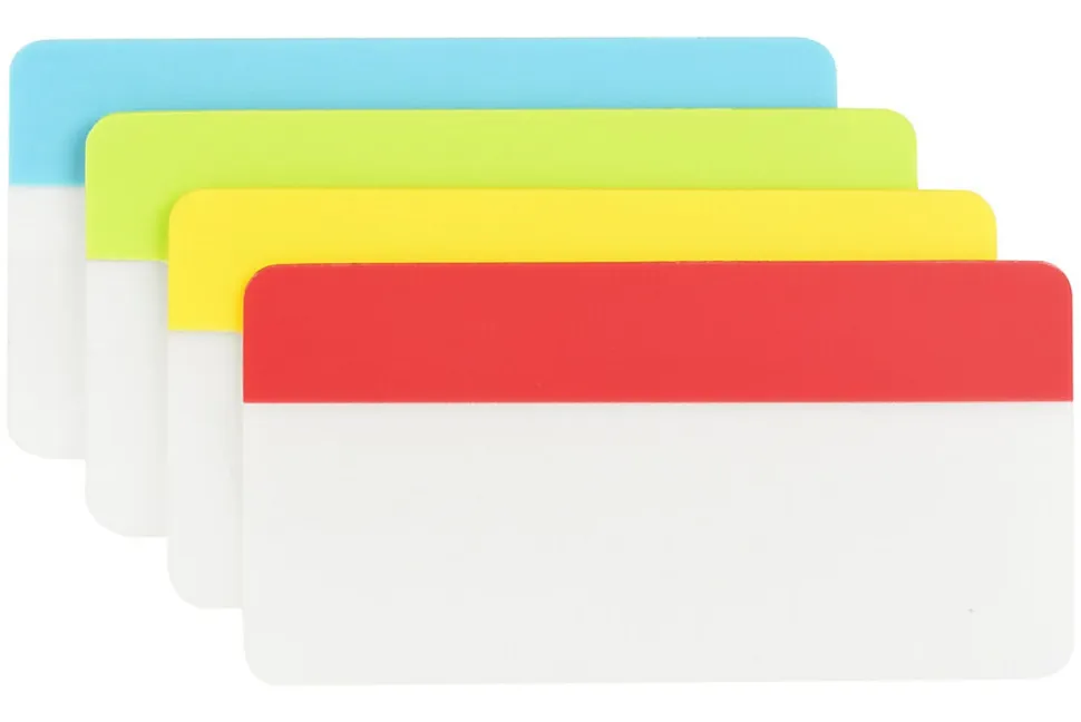 Post-it® Notes Durable Filing Tabs, 3" x 1-1/2", Assorted Colors, 6 Flags Per Pad, Pack Of 4 Pads
