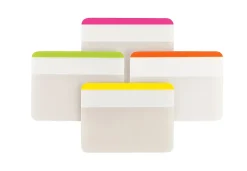 Post-it® Notes Durable Filing Tabs, 2", Assorted Colors, 6 Flags Per Pad, Pack Of 4 Pads