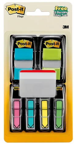 Post-it® Notes Flags, With Durable Tabs, Bright Colors, 208 Flags