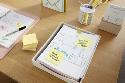 Post-it® Notes, 3 in x 5 in, 12 Pads, 100 Sheets/Pad, Clean Removal, Canary Yellow, Lined