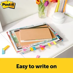 Post-it® Notes Page Markers, 1" x 3", Ultra Colors, 50 Per Pad, Pack Of 4 Pads