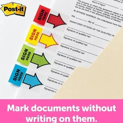 Post-it® Notes Sign & Date Printed Flags, 1