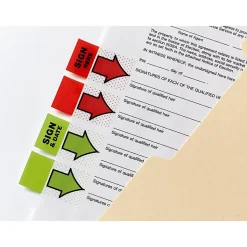 Post-it® Notes Sign & Date Printed Flags, 1