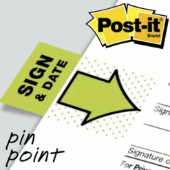 Post-it® Notes Sign & Date Printed Flags, 1