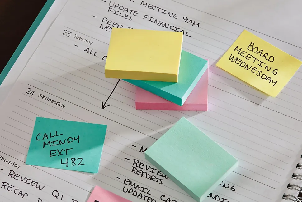 Post-it® Notes, 1.38 x 1.88 in, 24 Bulk Mini Sticky Note Pads, 100 Sheets/Pad, School Supplies and Office Products, Beachside Café