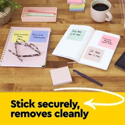Post-it® Notes, 3 x 3 in, 12 Lined Sticky Note Pads, 100 Sheets/Pad, School Supplies and Office Products, The Iconic Canary Yellow Note