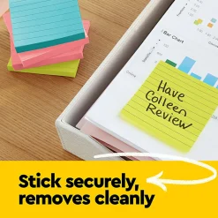 Post-it® Notes, 3 x 5 in, 5 Lined Sticky Note Pads, 100 Sheets/Pad, School Supplies and Office Products, Floral Fantasy
